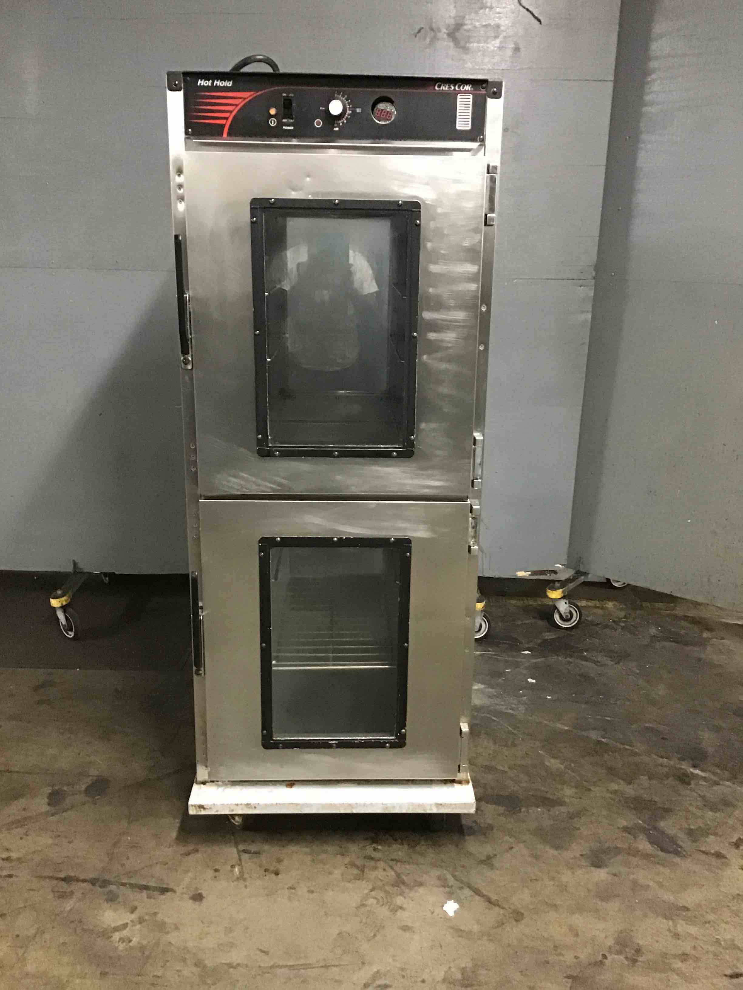 CresCor Full Size Stainless Steel Pass-Thru Heated Holding Cabinet On Casters 