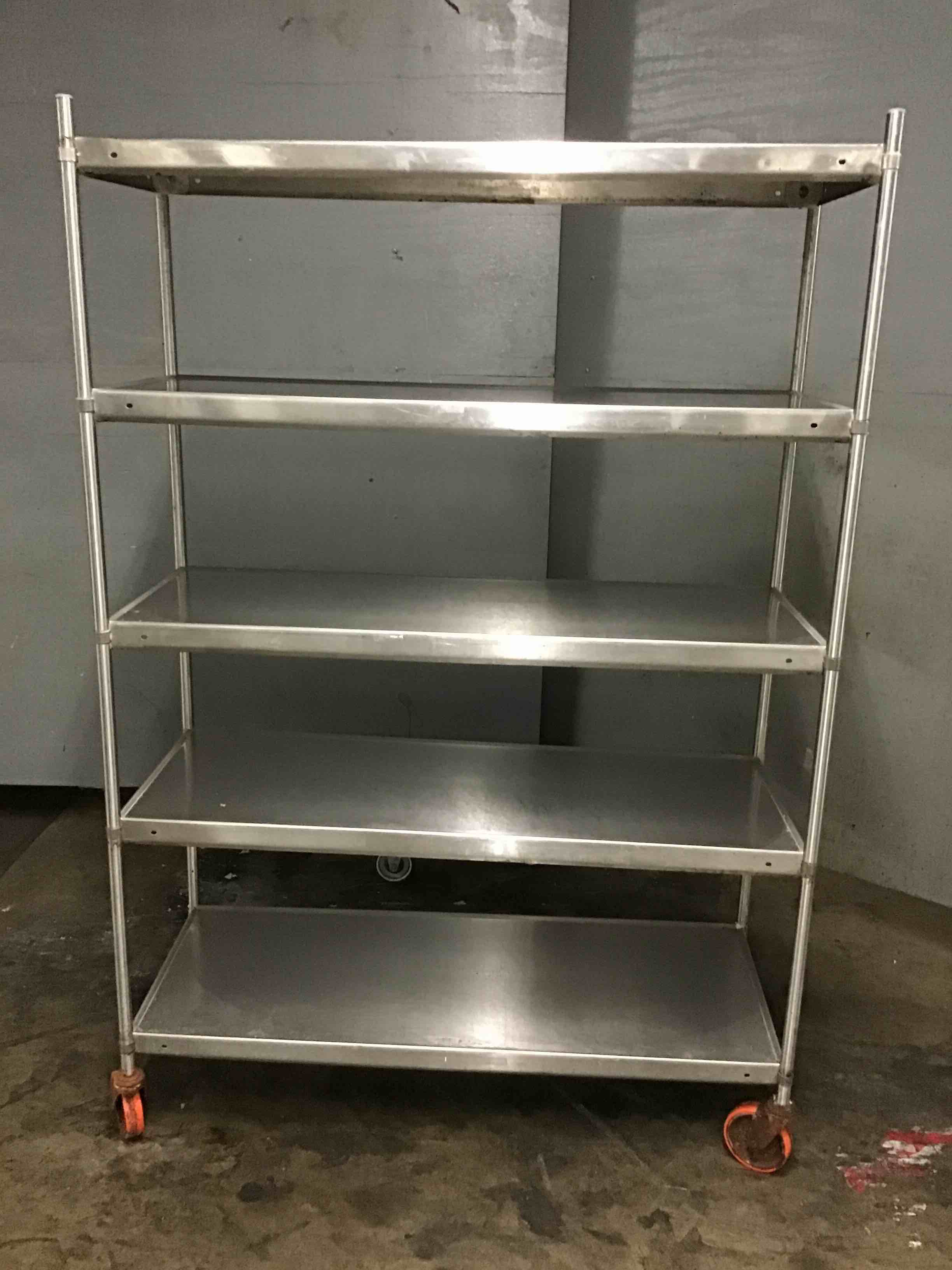 5-Shelf Aluminum Rack On Casters 