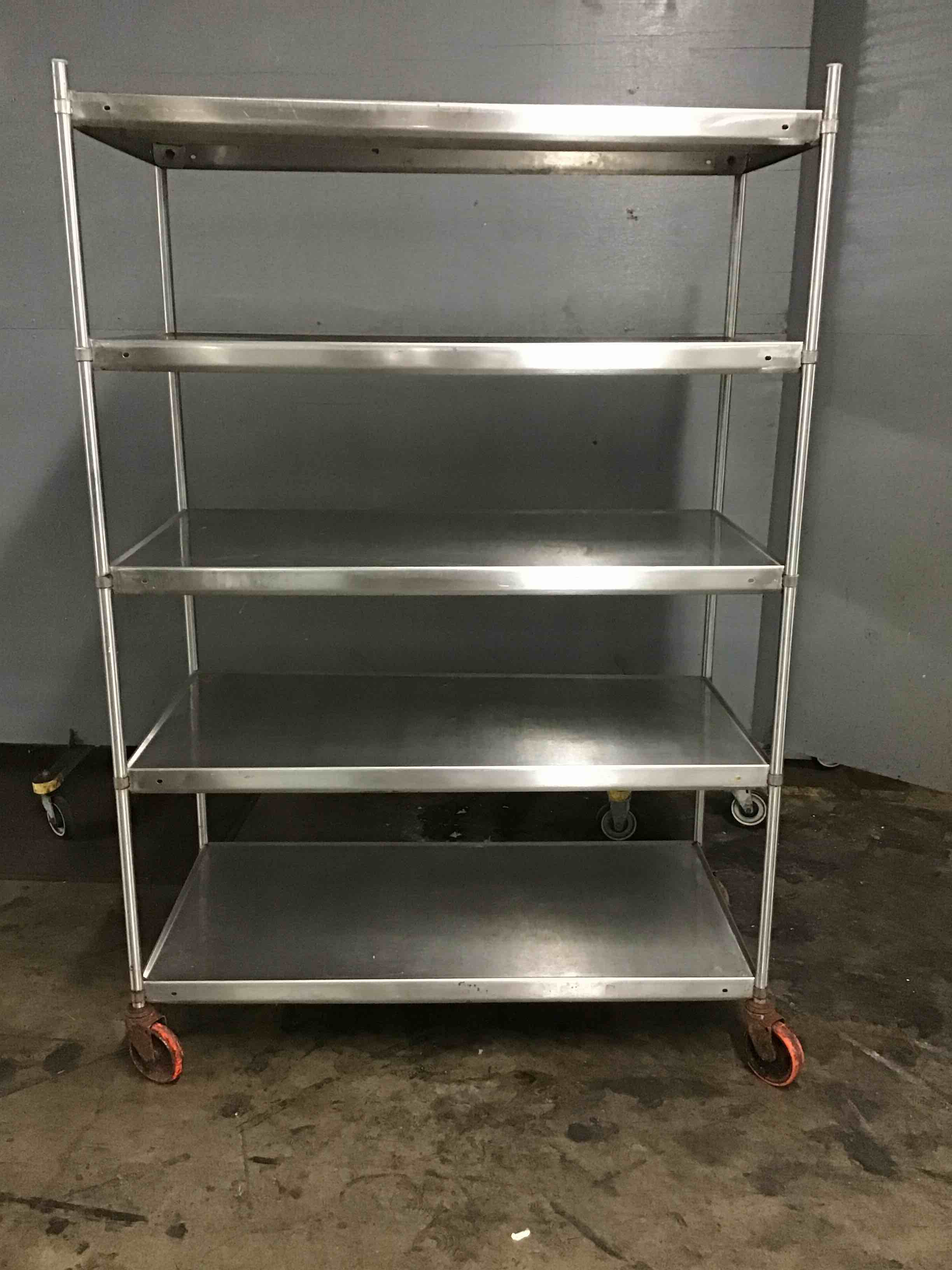 5-Shelf Aluminum Rack On Casters 