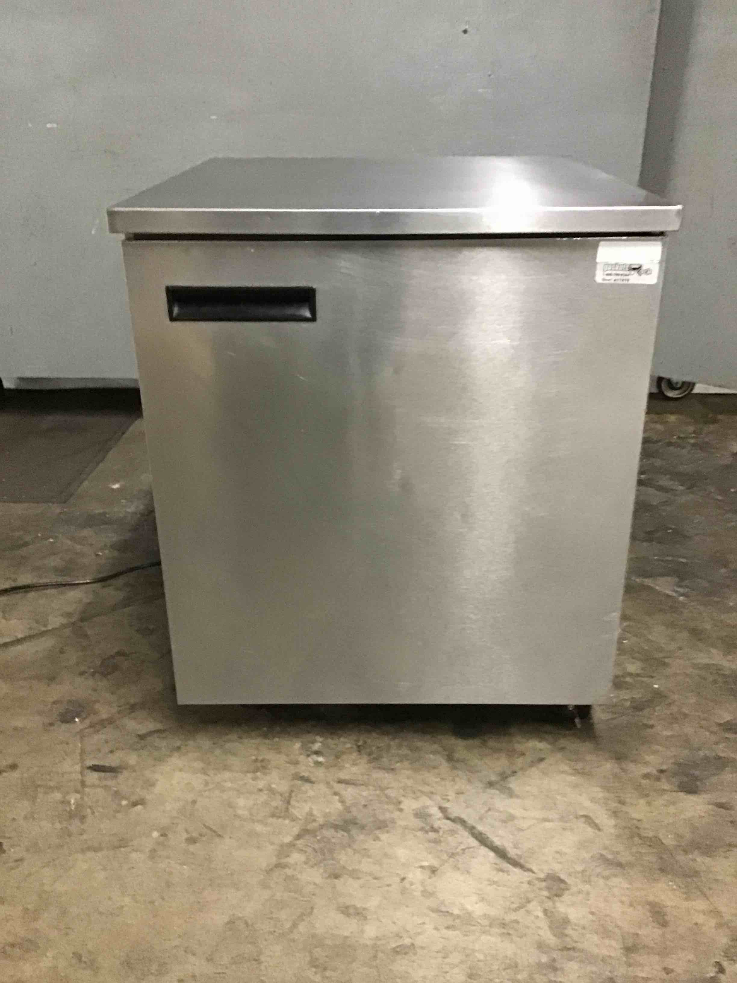 Delfield 27 Inch Single Door Under Counter Refrigerator On Casters 