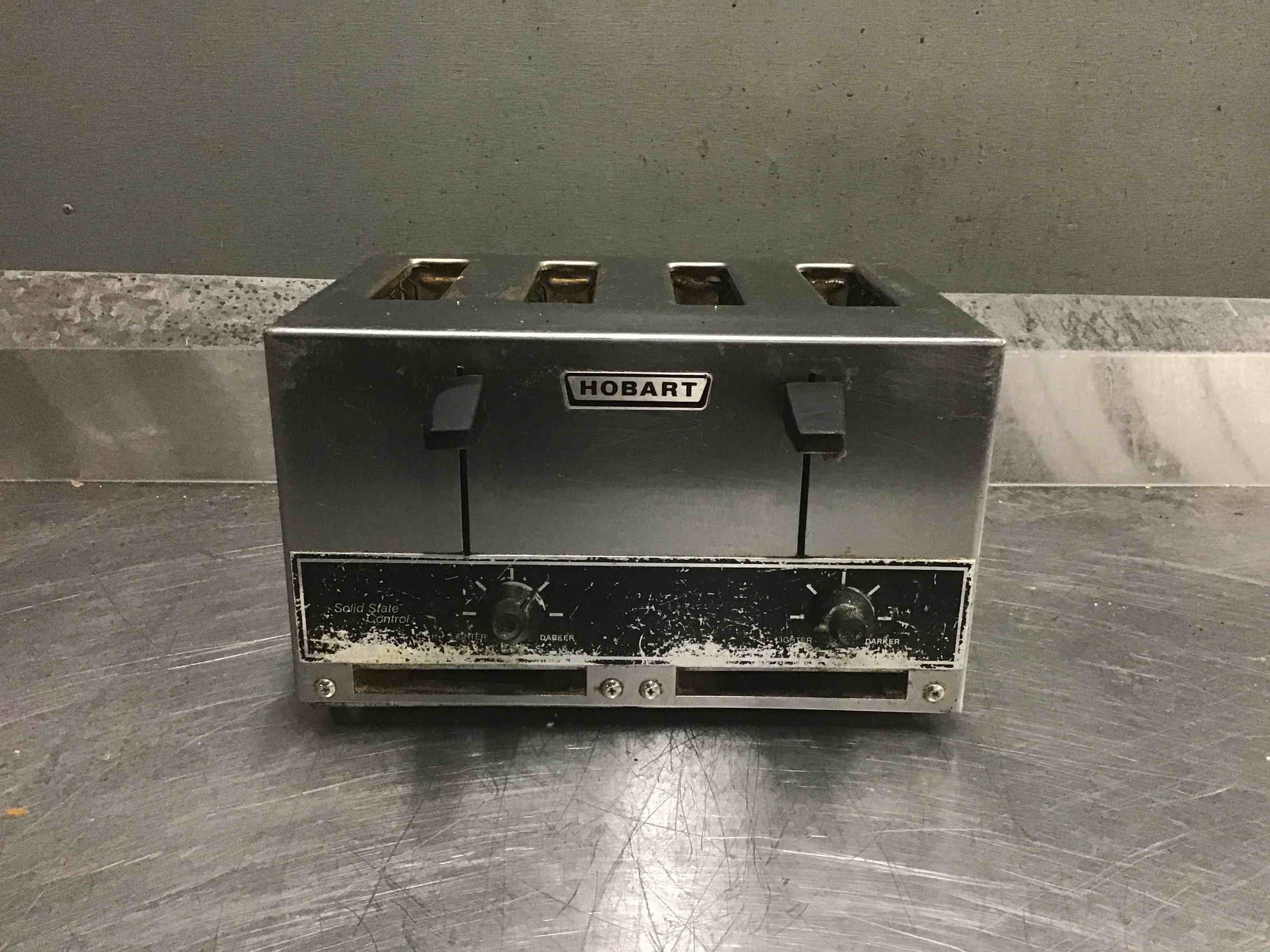 Hobart Stainless Steel Countertop Commercial 4 Slice Toaster Oven 