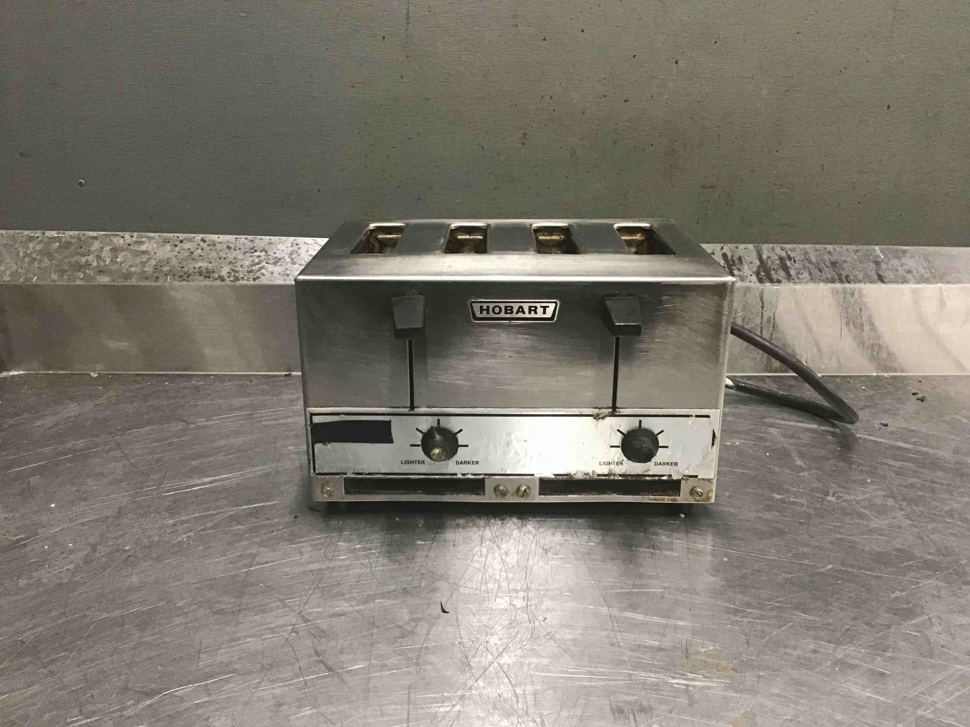 Hobart Stainless Steel Countertop Commercial 4 Slice Toaster Oven 