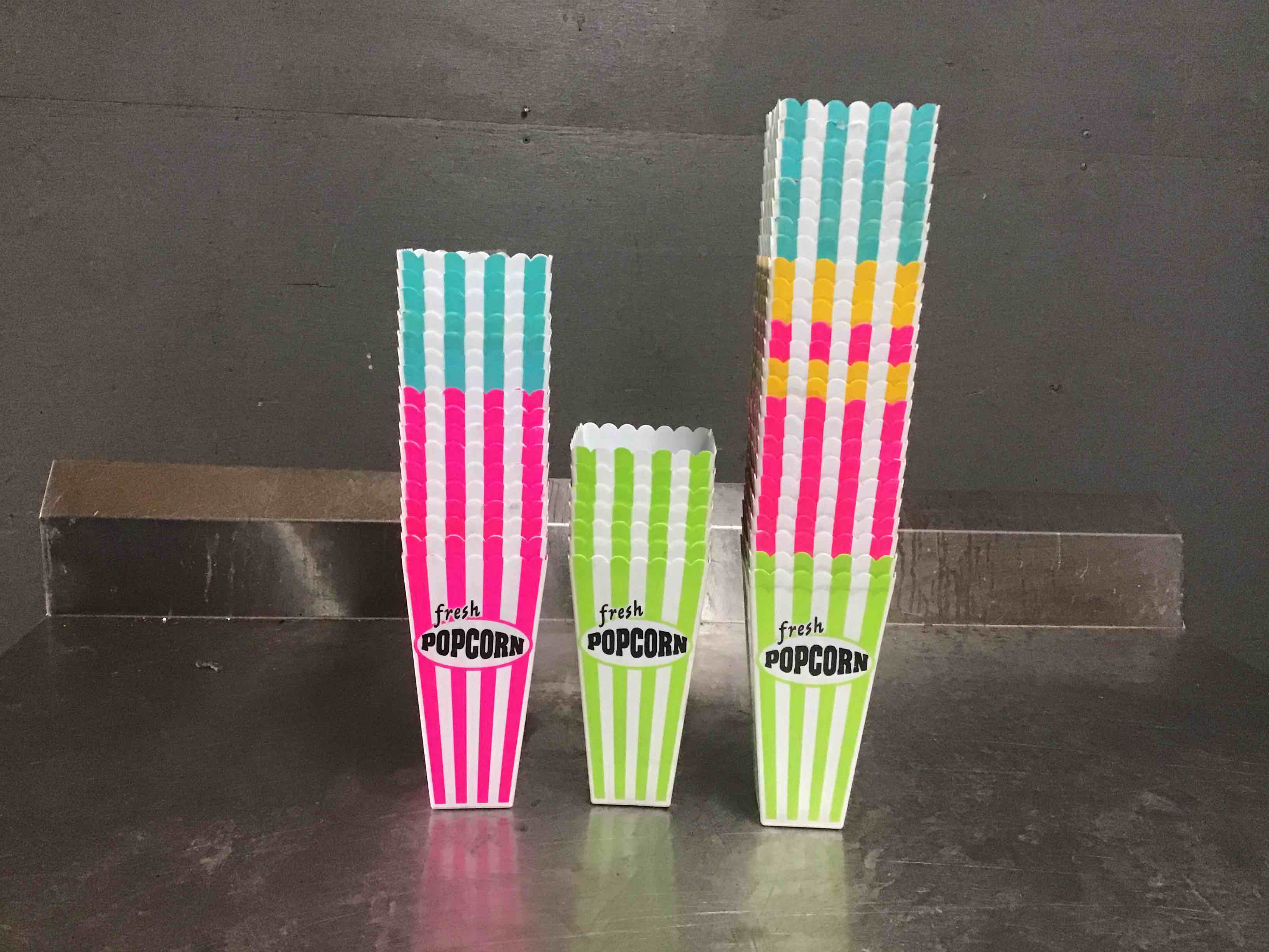 Solid Plastic Popcorn Holders