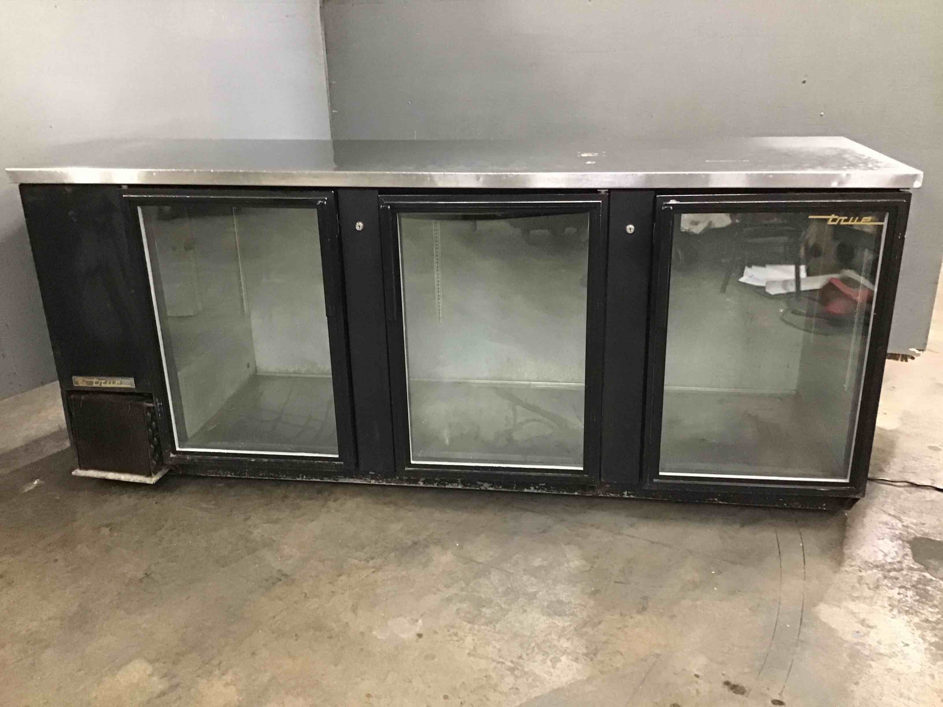 TRUE 91 INCH 3 DOOR BAR BACK REFRIGERATOR 