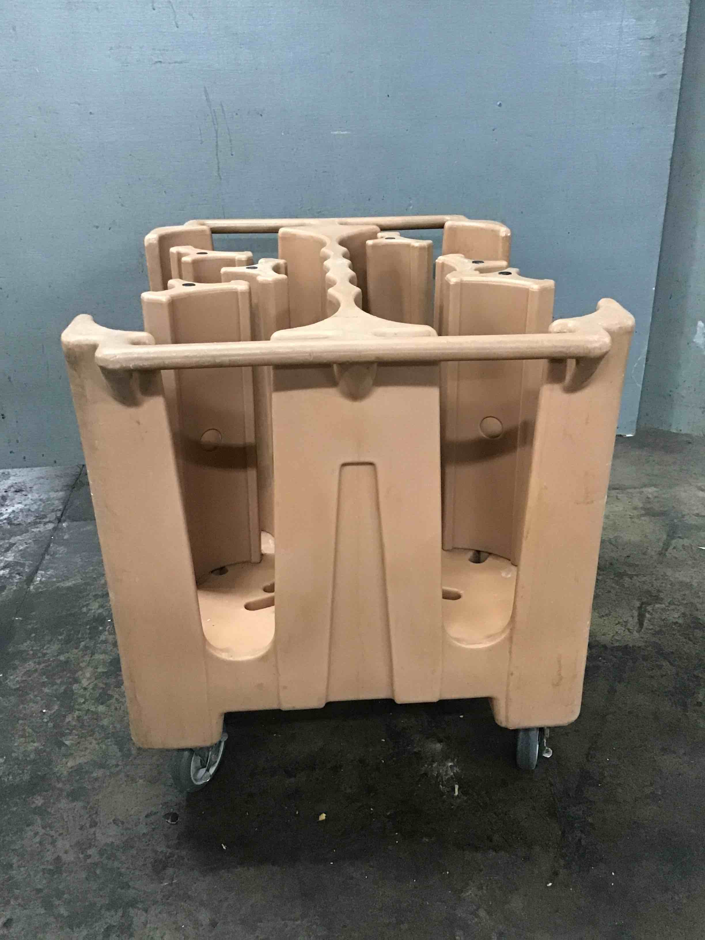 Solid Plastic Dish Rack Cart