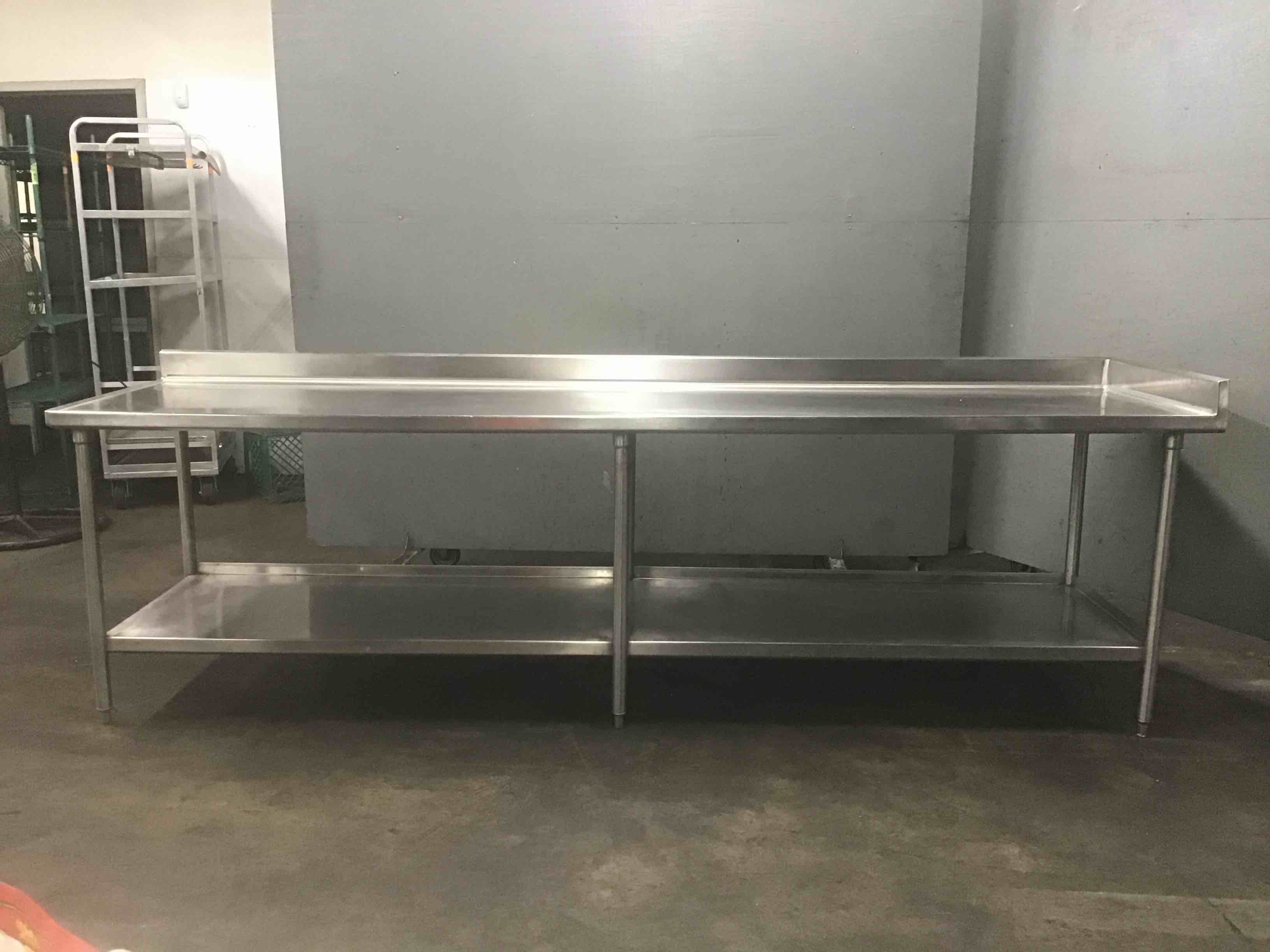 Stainless Steel 120 Inch Dish Table With Undershelf