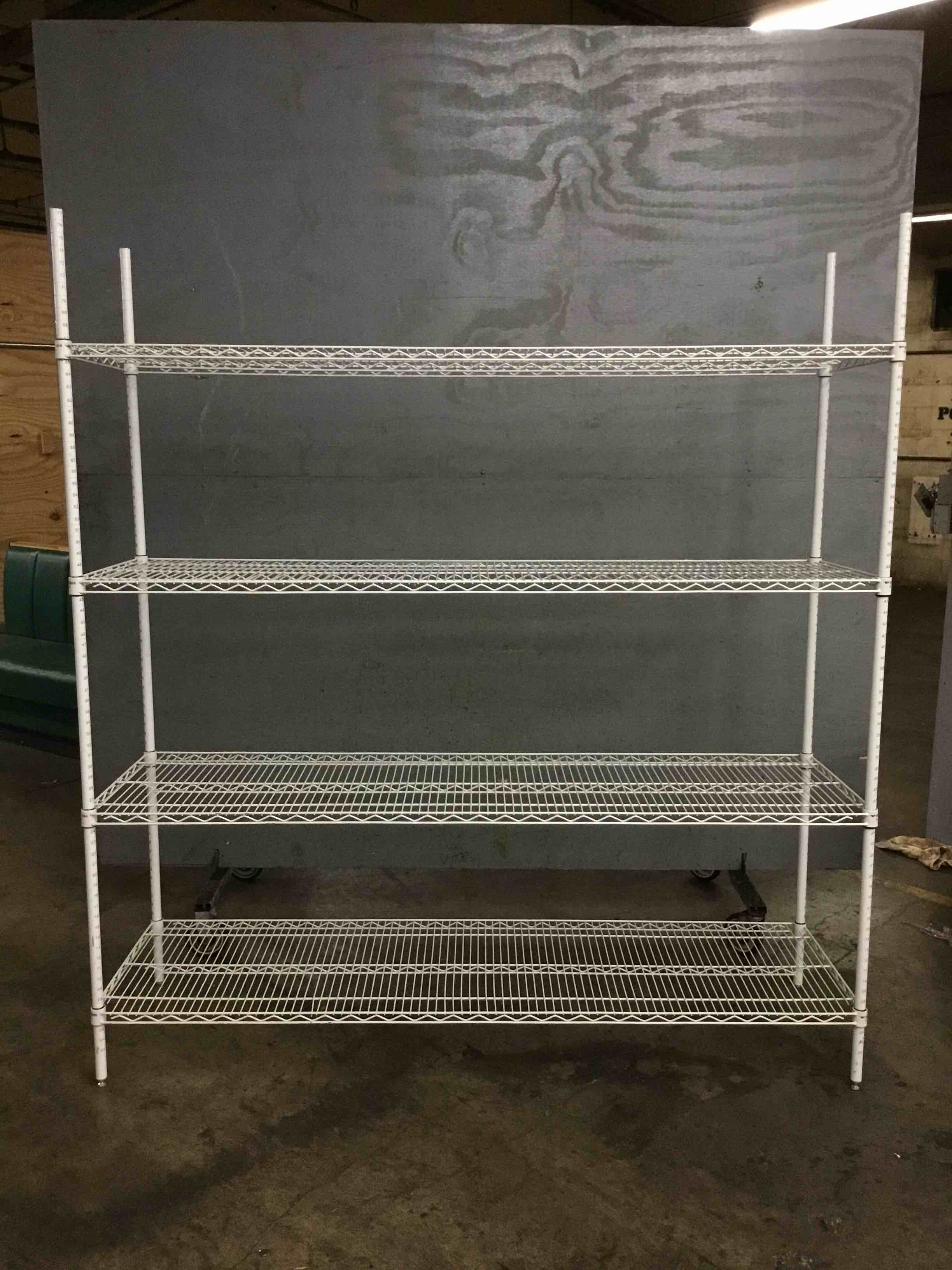 Vision 4-Shelf White Epoxy Wire Rack