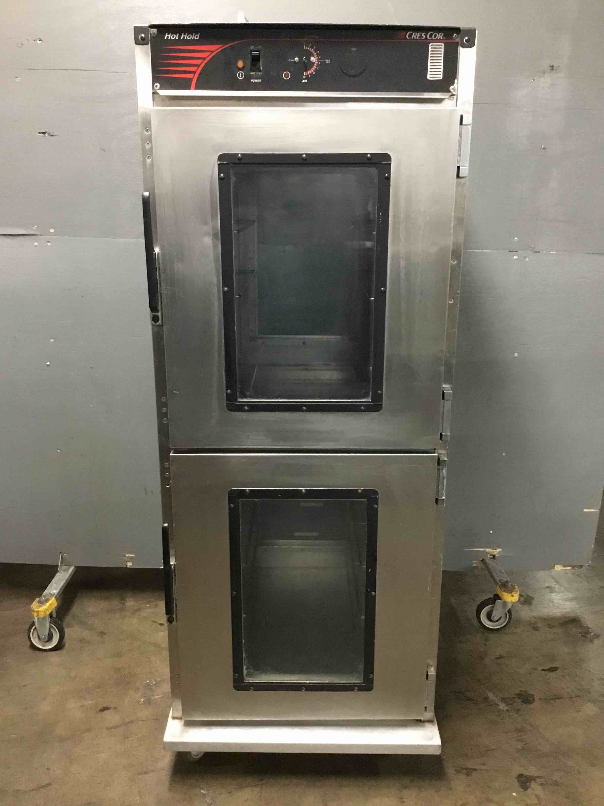 Cres Cor Full Height Stainless Steel Heated Pass-Thru Holding Cabinet On Casters 
