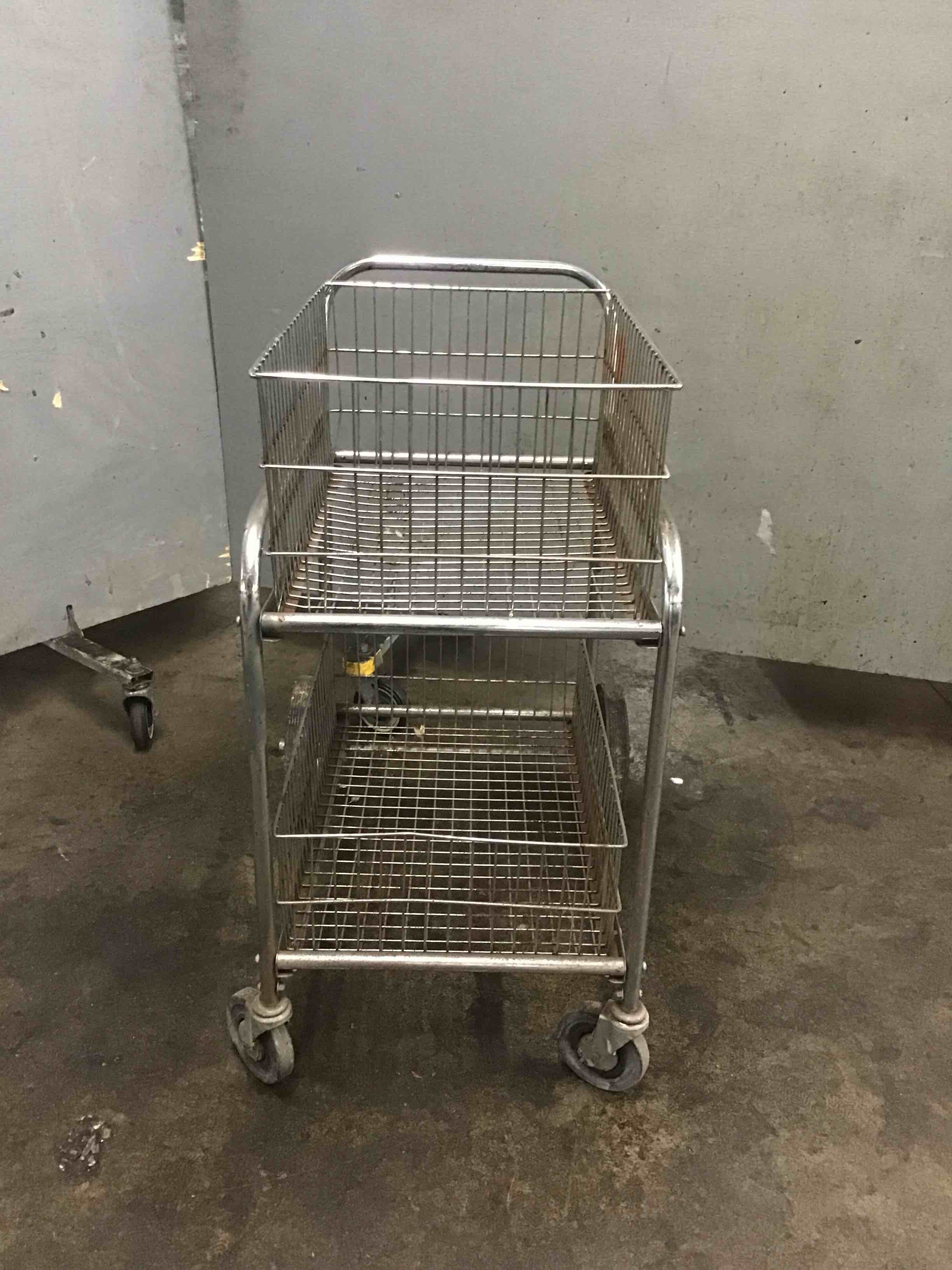 Chrome Wire Cart With Under Shelf