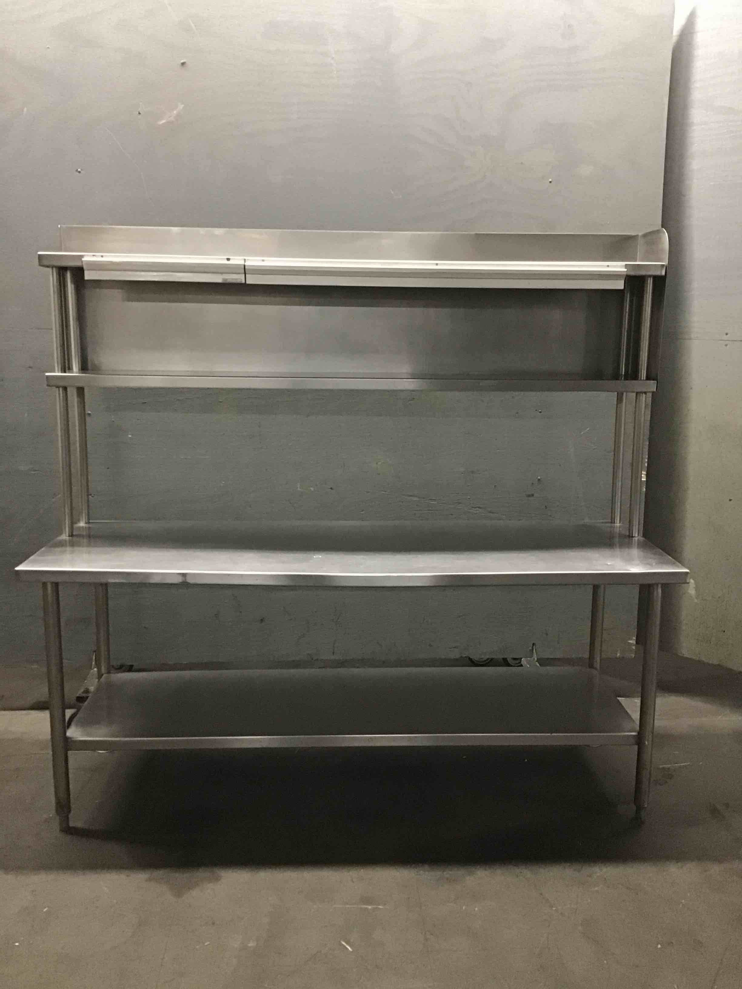 Infra Stainless Steel 72 Inch Table With Over And Under Shelves