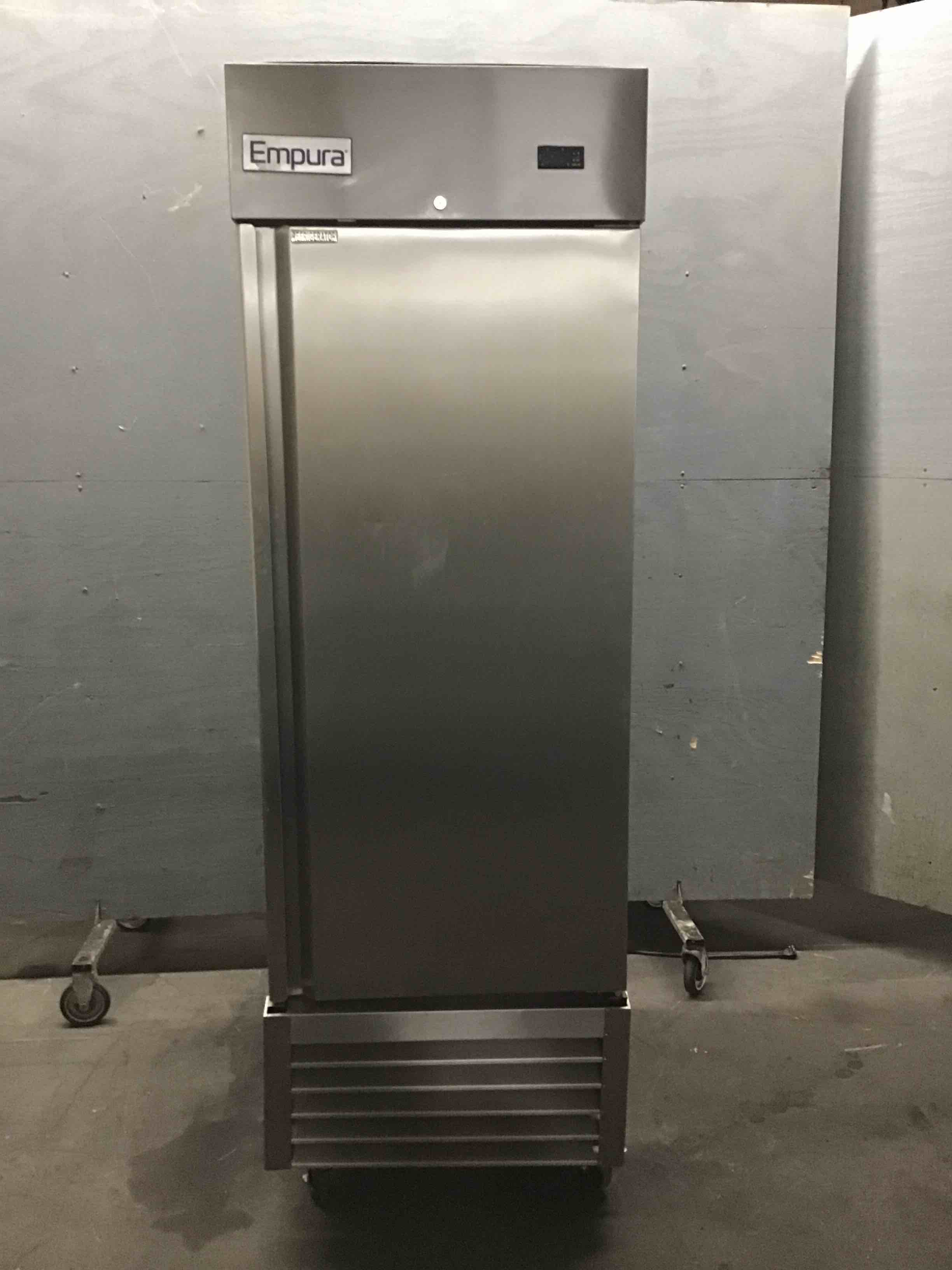 Empura Stainless Steel 27 Inch Single Door Refrigerator On Casters