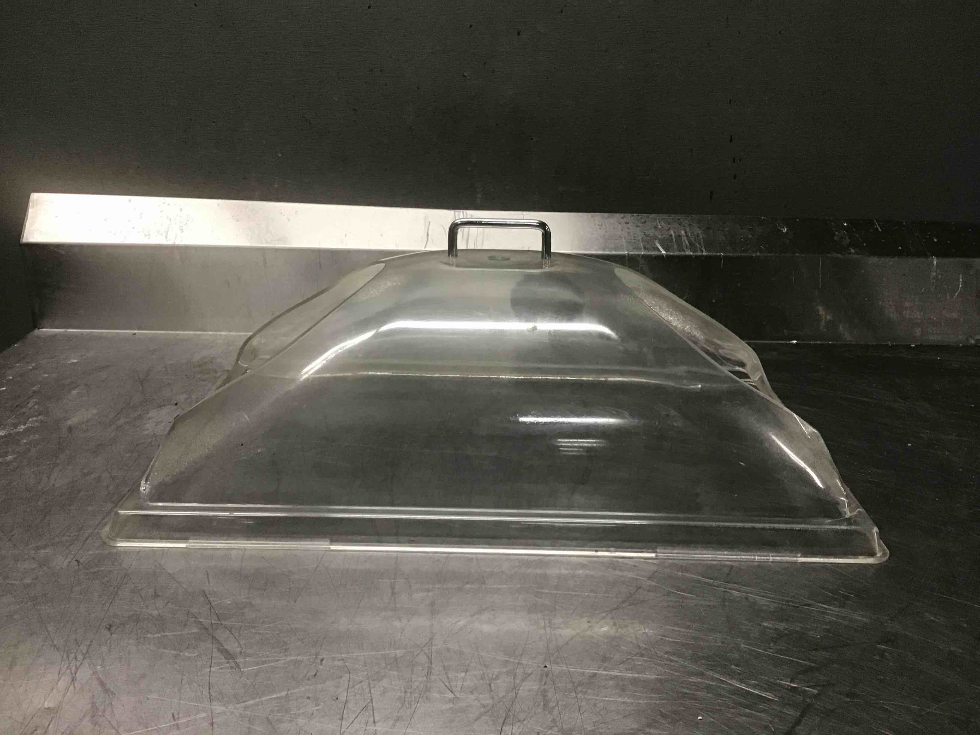 Solid Plastic Pass Thru Dome Lid With Handle