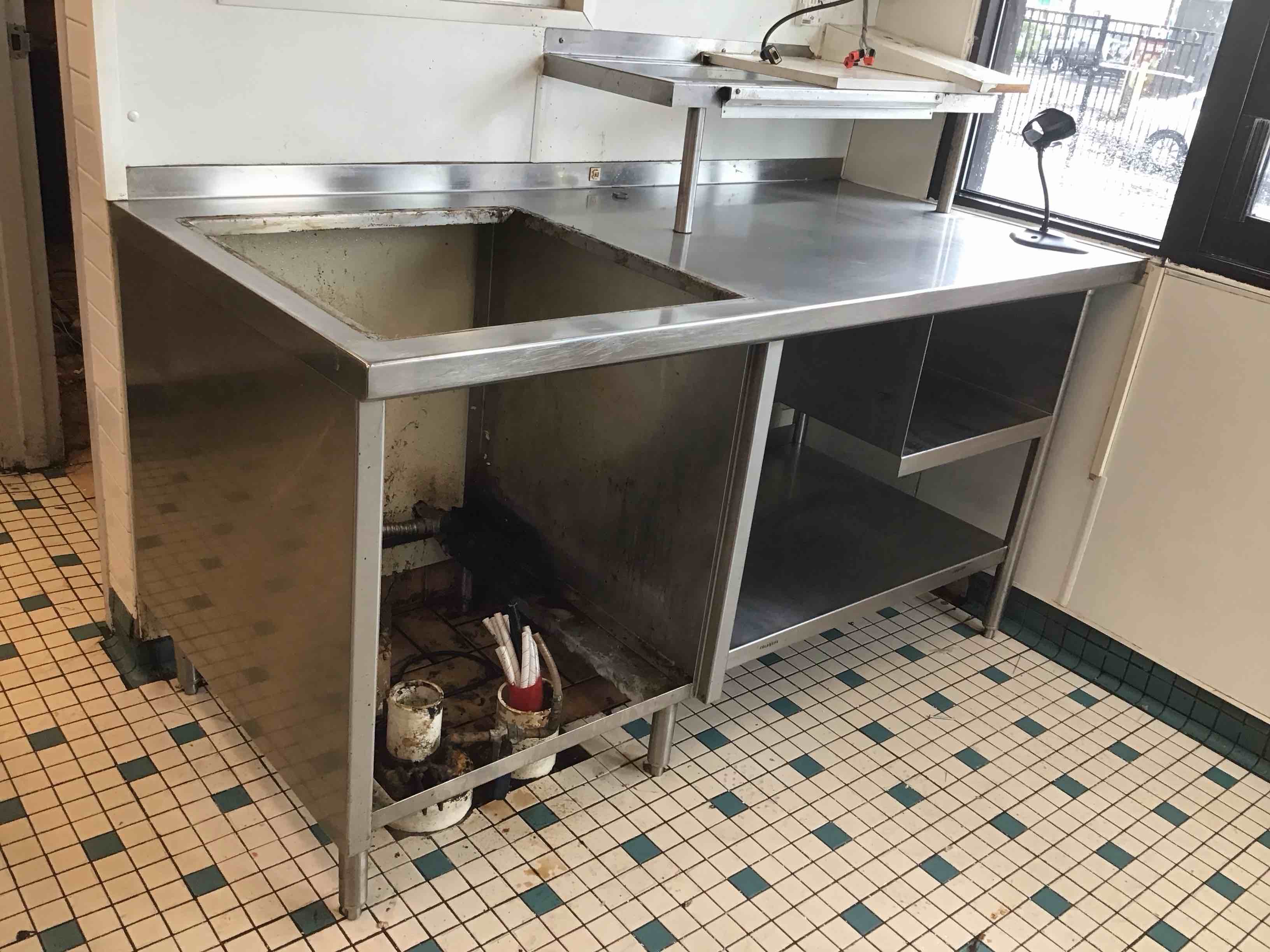 Stainless Steel 68.5 Inch Beverage Station With Shelving