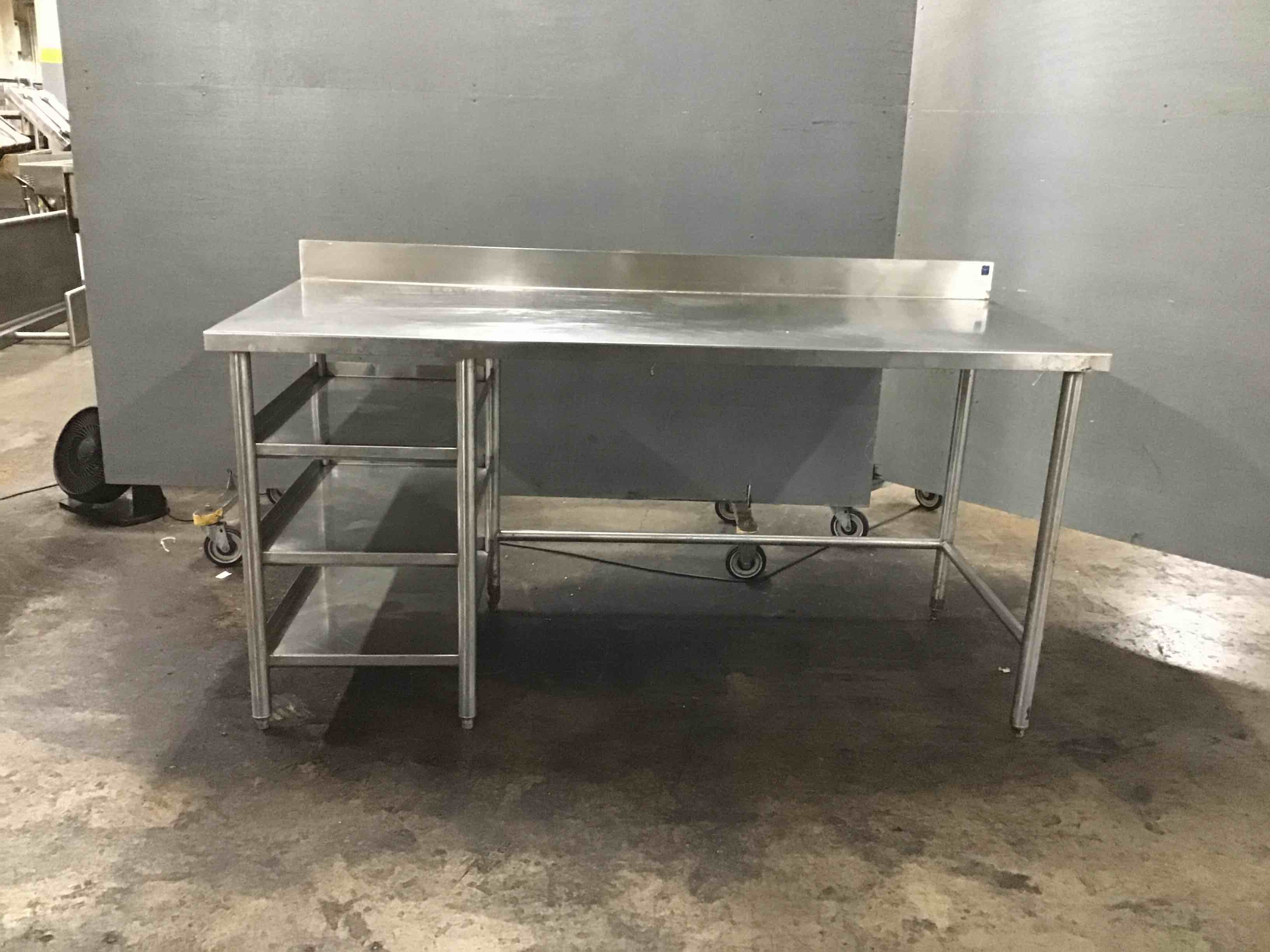 Stainless Steel 72 inch Prep Table With Under Shelves