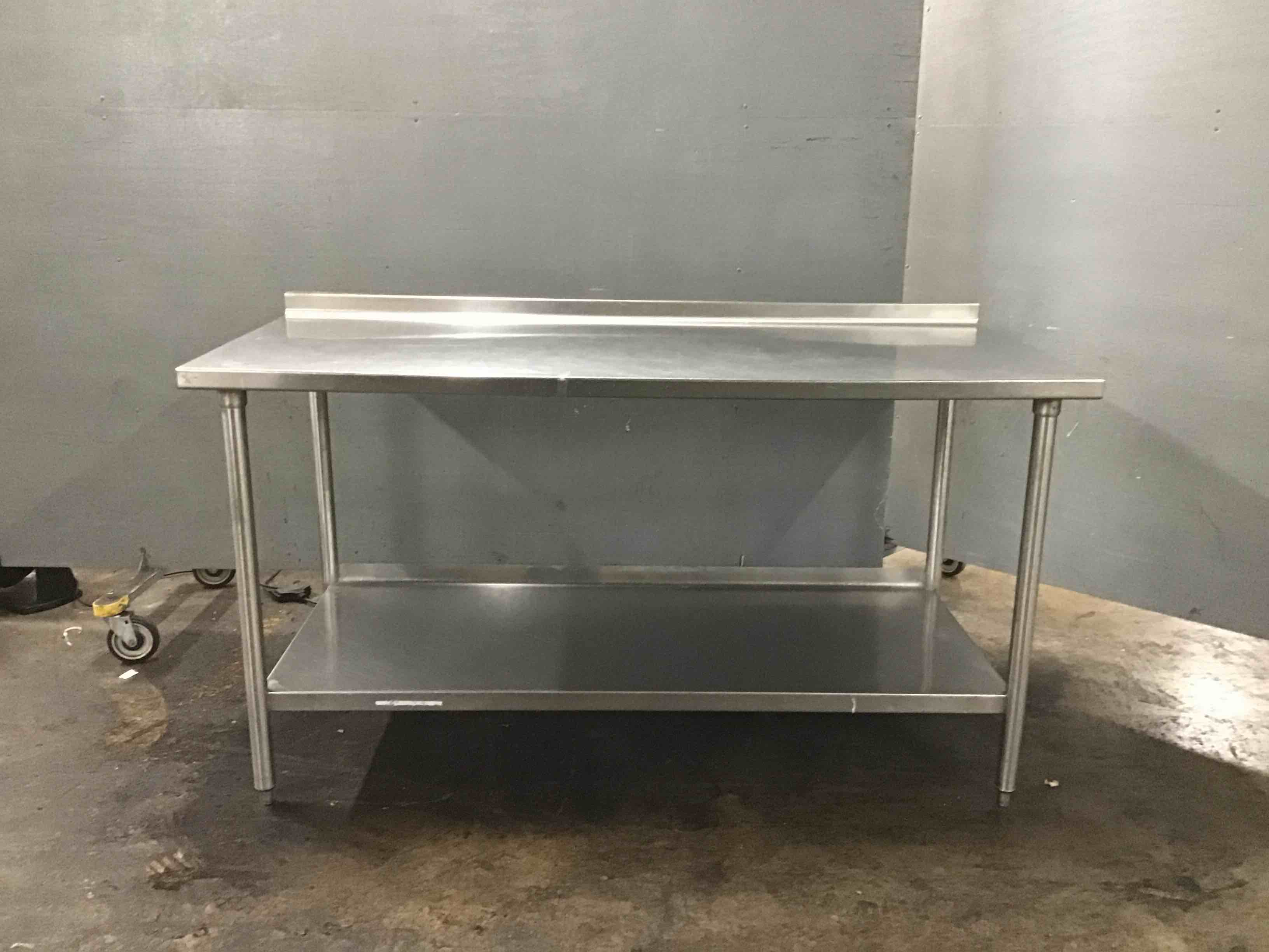 Stainless Steel 66 Inch Prep Table With Under Shelf