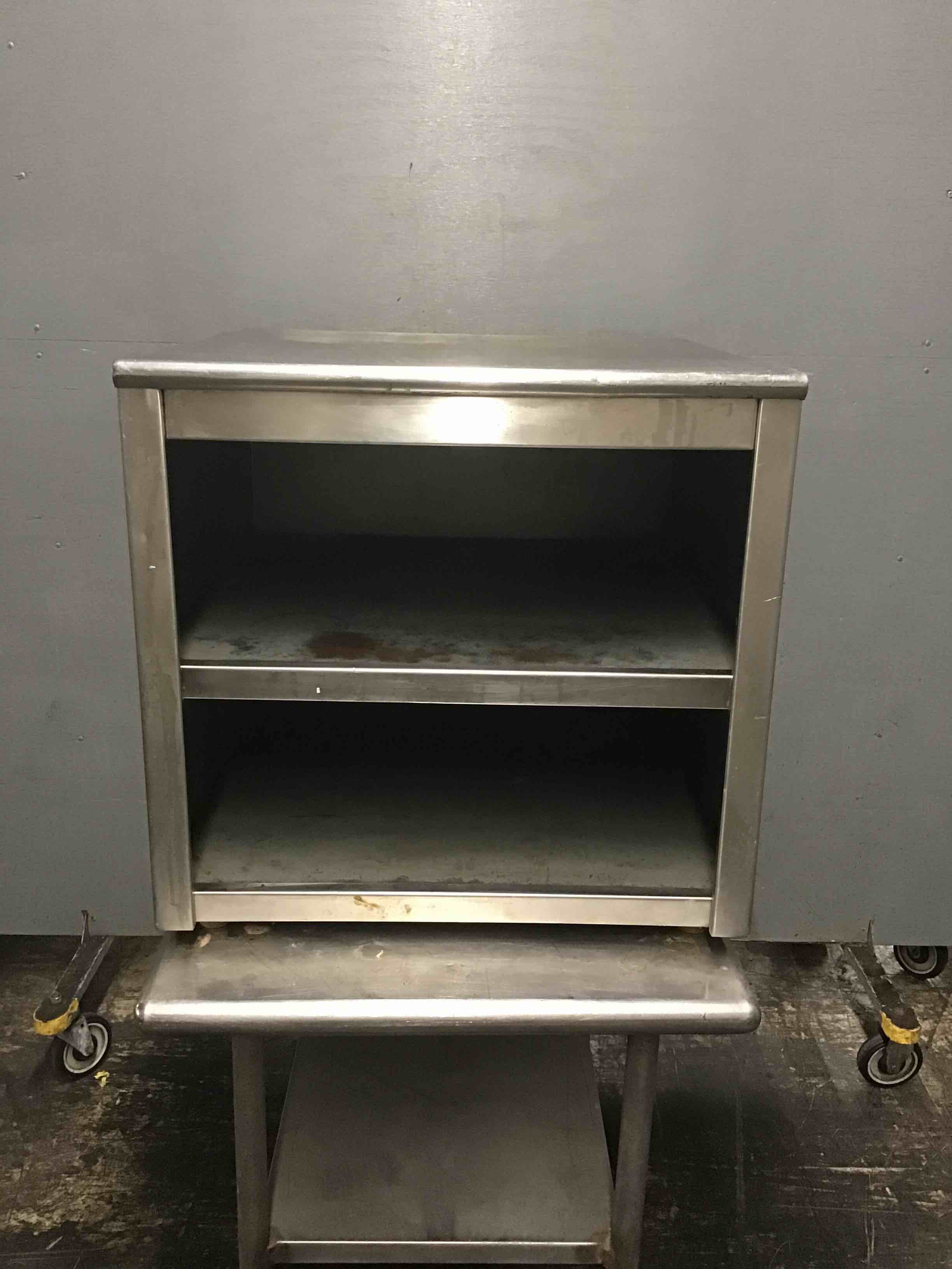 Stainless Steel Top And Front 2 Shelf Storage Cabinet 