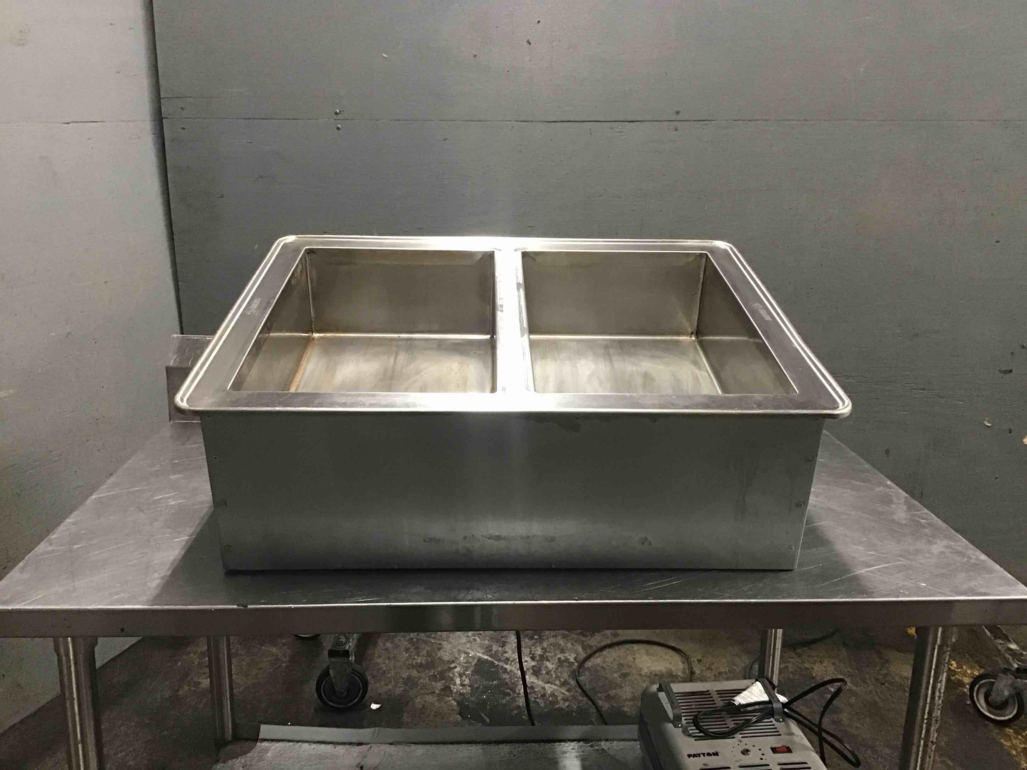 Atlas Metal Industries Stainless Steel Interior 2 Well Electric Drop-In Hot Food Well Unit
