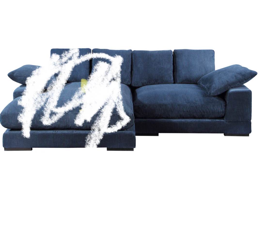 Plunge Sectional Navy Sofa side Only!!!