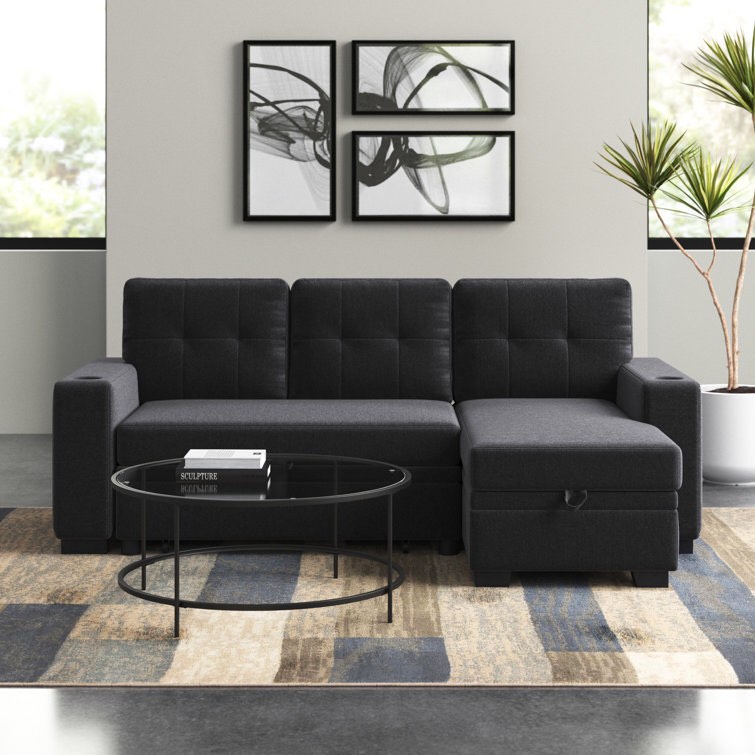 Abby-Gayle 2 - Piece Upholstered Sectional black (incomplete, box 2 of 3, chaise only)
