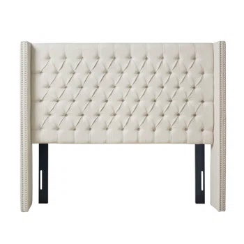 Tickhill Upholstered Wingback Button Tufted Headboard By Willa Arlo™ Interiors beige king (similar to stock image)