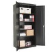 Alera ALECM7824BK 36" x 24" x 78" Black 2-Door Steel Storage Cabinet with Four Shelves