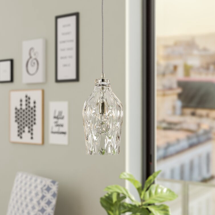 Lavonne 1 - Light Brushed Polished Nickel Single Pendant