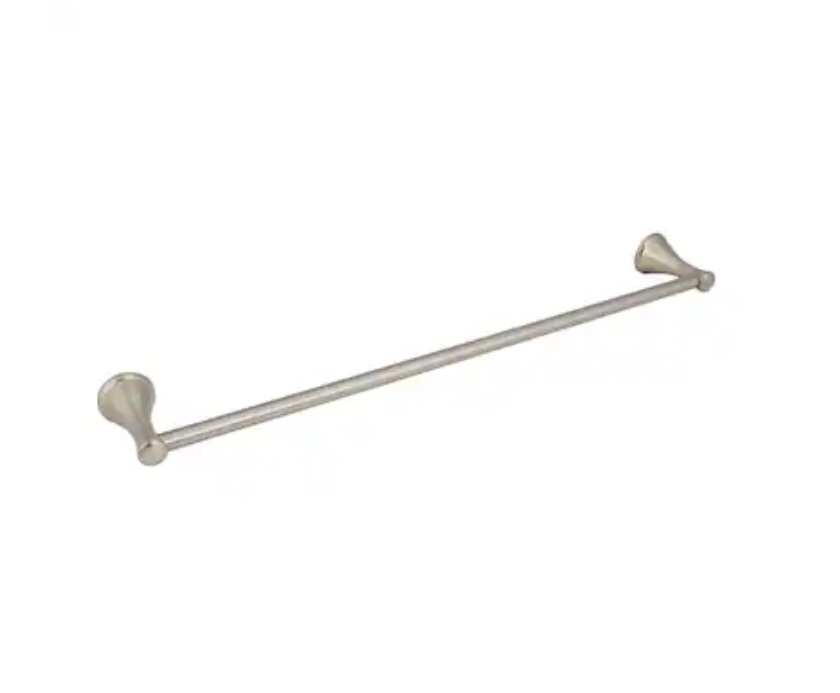 Style Selections Bailey 24-in Brushed Nickel Wall Mount Single Towel Bar