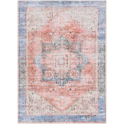 allen + roth with STAINMASTER Amelie 2 X 3 (ft) Coral Indoor Medallion Area Rug