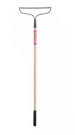 CRAFTSMAN 57.25-in L Wood-Handle Welded Steel Garden Rake