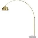 Orb Floor Lamp with Adjustable Height and Width, Modern Metal Globe Shade, Marble Base