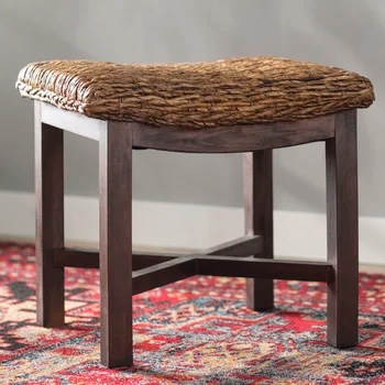 Adrianna Solid Wood Accent Stool