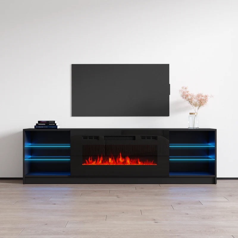  (( BOX 2 of 2 ONLY )) (( ONLY GLASS )) Boston 01 Fireplace TV Stand