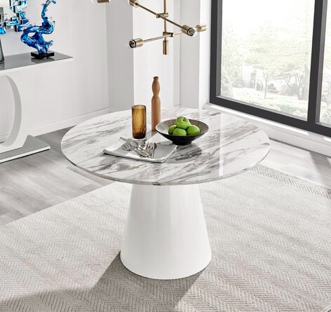chowchilla black high gloss  round dining table base