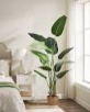 71" Faux Banana Leaf Tree with Planter Basket