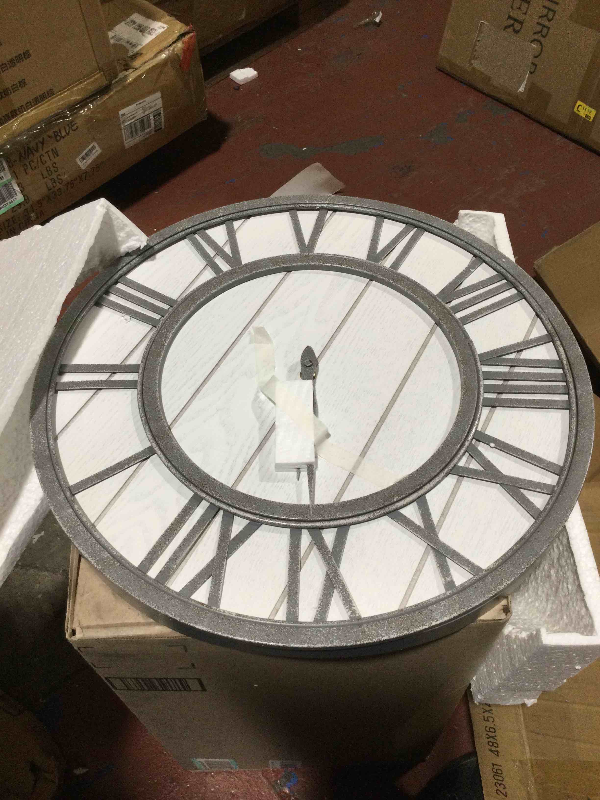 Oldtown Clocks 33" Roman Bronze Noiseless Silent Gear Wall Clock - Large 3D Retro Rustic Country Decorative Luxury Art Big Wooden Vintage for House Warming Gift (33 inches, 
