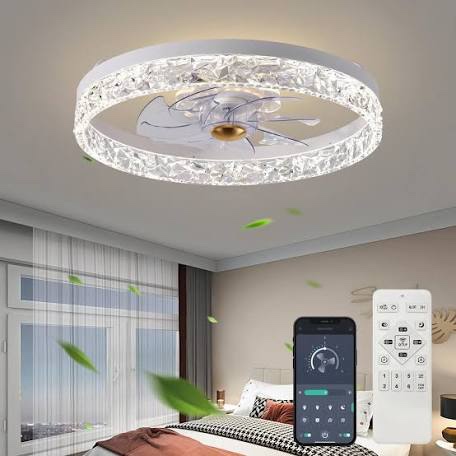  Gems white ceiling fan light