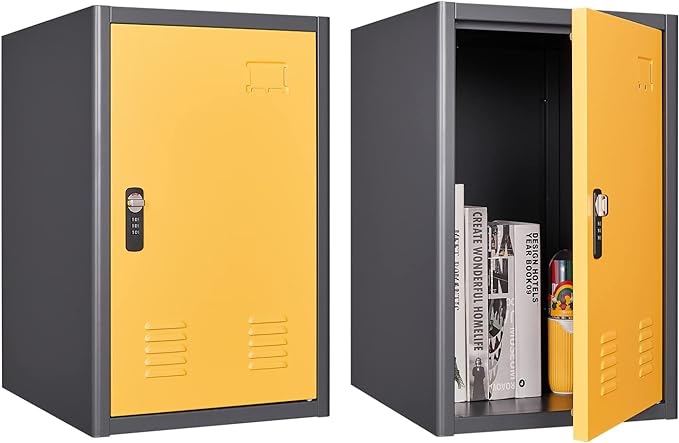 KAER Locker Storage Cabinet,Lockable Storage Cabinet,Metal Locker Storage Cabinet With1 Doors, 19.6" H Cabinet Organizer, for School, Office, Home,Preschool,Garage,Storage Room- Assembly Required