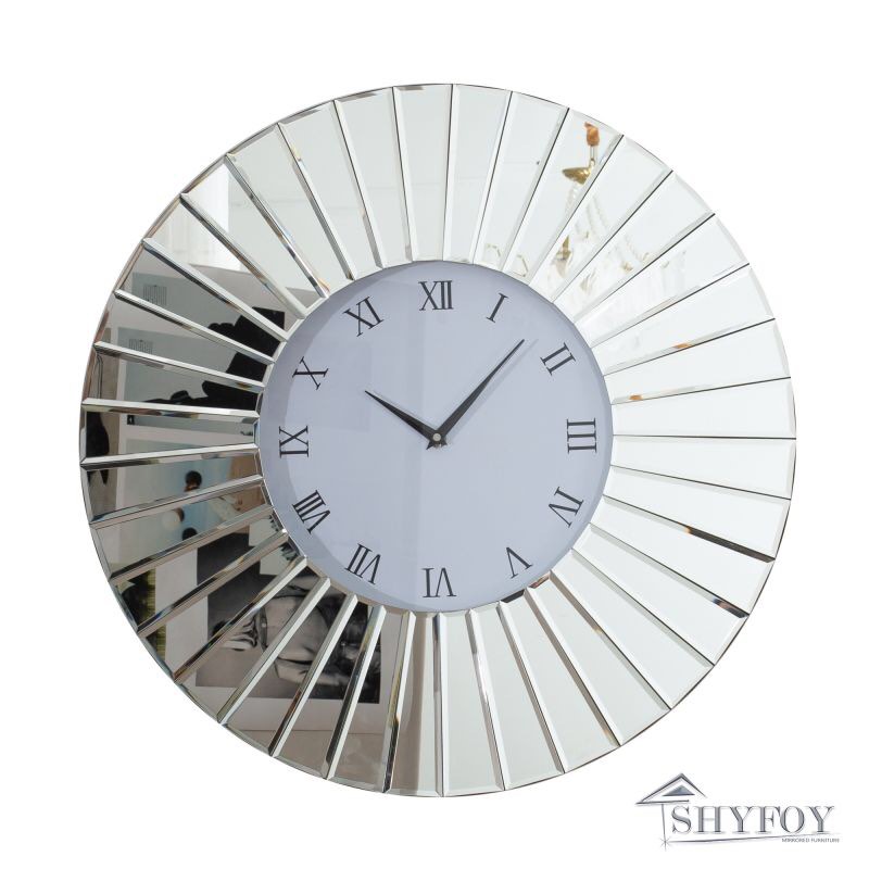  SHYFOY 32" Modern Wall Clock Mirrored Finish Fan Frame model SF-MC062-80 