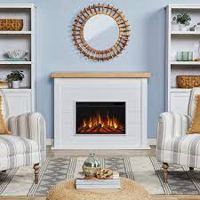 Real Flame Marshall 5,100 BTU 49 Inch Wide Free Standing Mantel Electric Fireplace with Remote Control