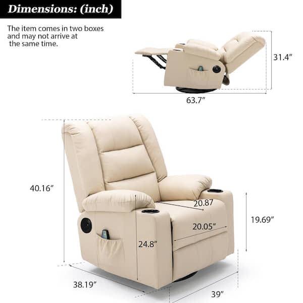 massage recliner white 