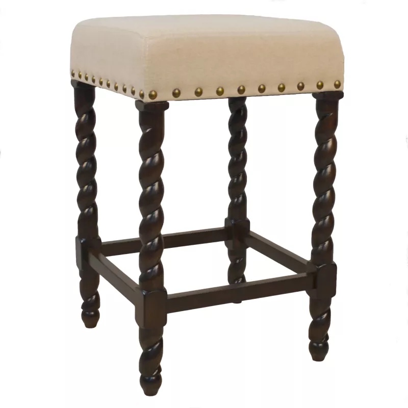 Remick 24 Inch Counter Stool Espresso/Linen