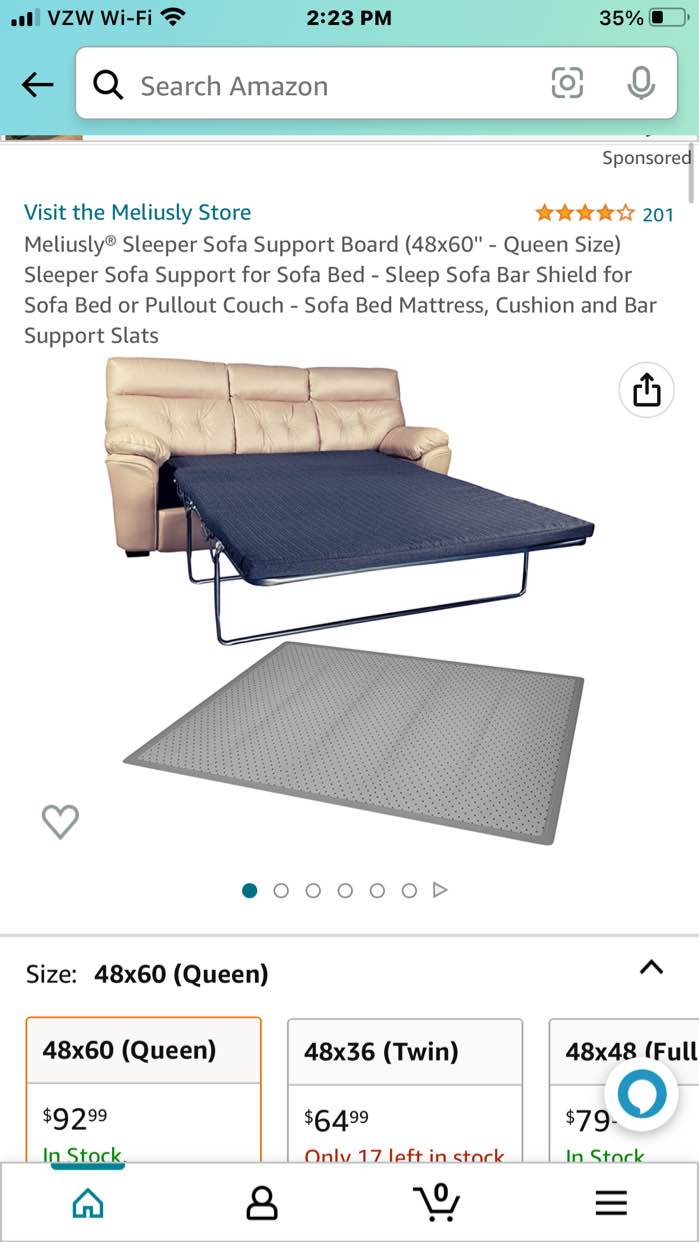 Support Bunky For Pull Out Couch