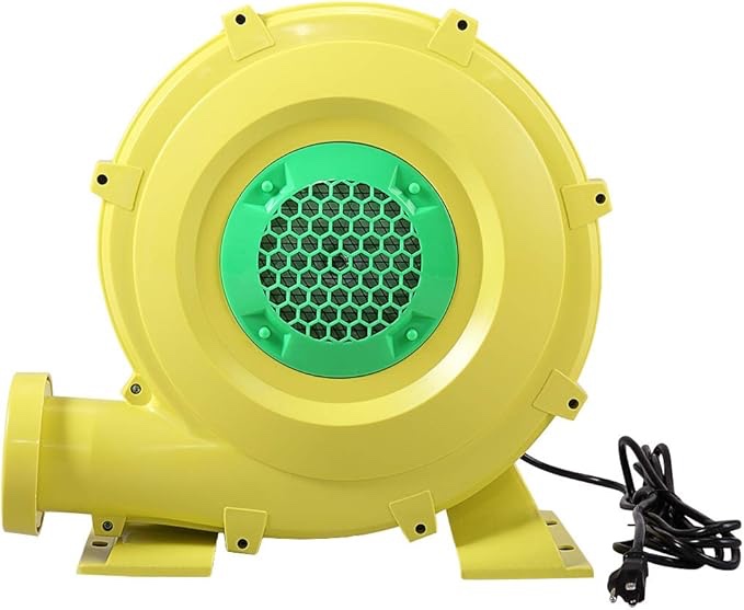 JAXPETY 950 Watt Yellow Air Blower, Lightweight Pump Fan Commercial Air Inflatable Bouncer Blower, Perfect for Inflatable Bounce House, Jumper, Bouncy Castle (950W