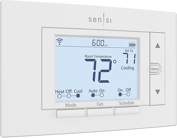 Sensi Smart Thermostat, 100 Years Of Expertise, Wi-Fi, Data Privacy, Programmable, Easy DIY Install,