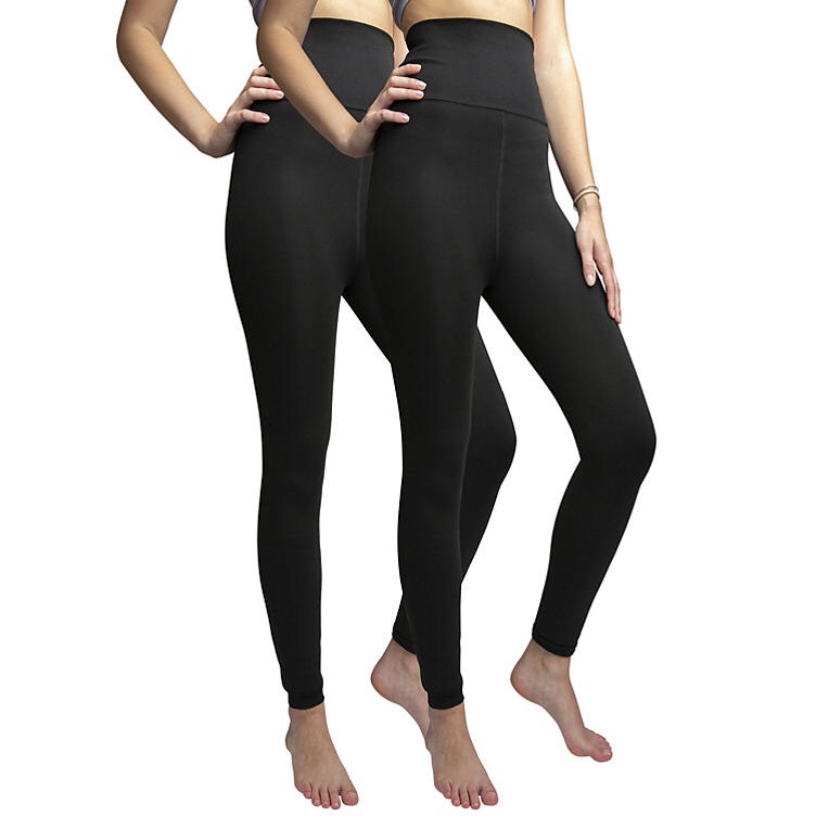 Free Country Ladies Faux Fur Lined Leggings, 2 Pack size m/l