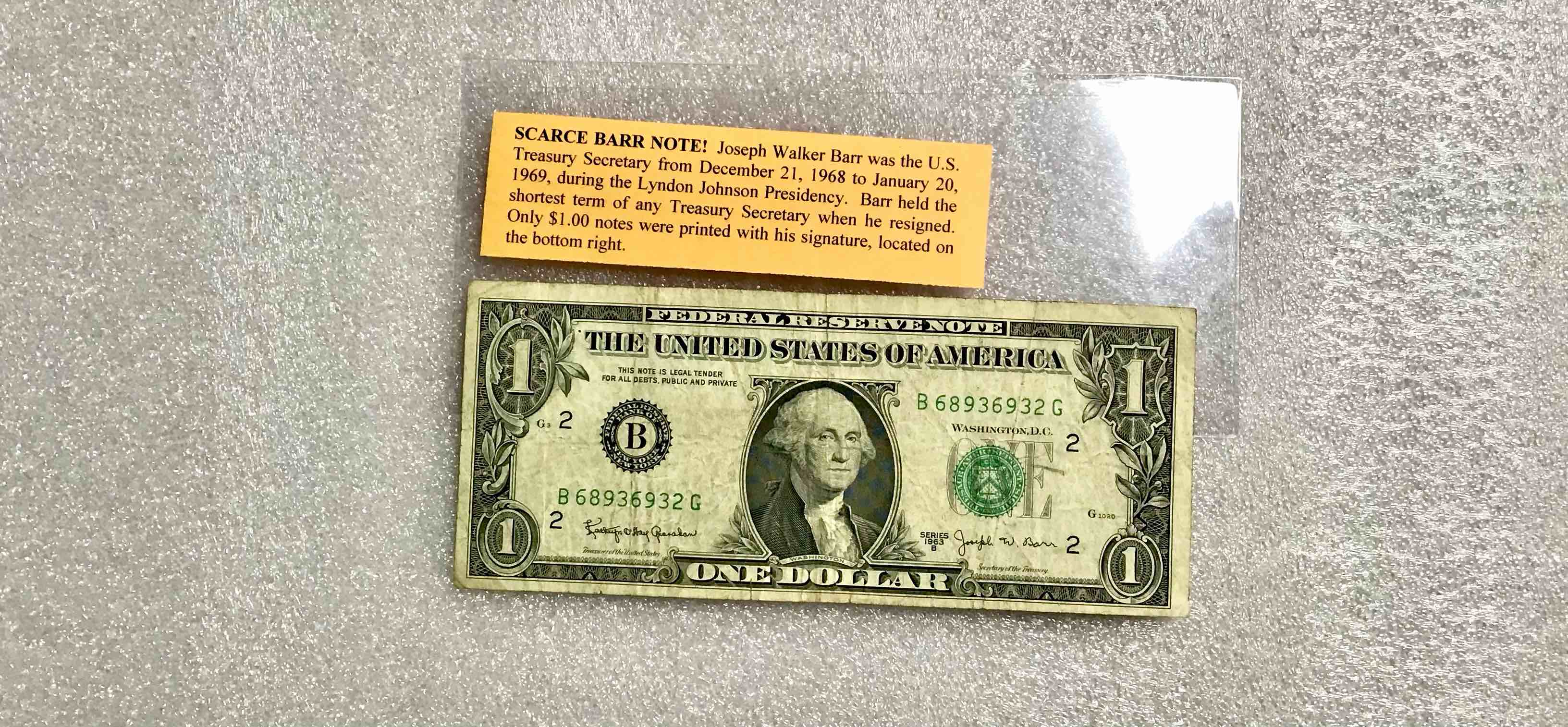 Scarce 1963 Barr Note