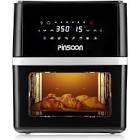 PINSOON 10-Quart Air Fryer (Rotisserie Shaft & Layer Racks & Nonstick Basket), Electric Hot Air Fryer Oven Oilless Cooker, Full Circle Heated Cyclonic System, 12 Accessories, 8 Cooking Presets