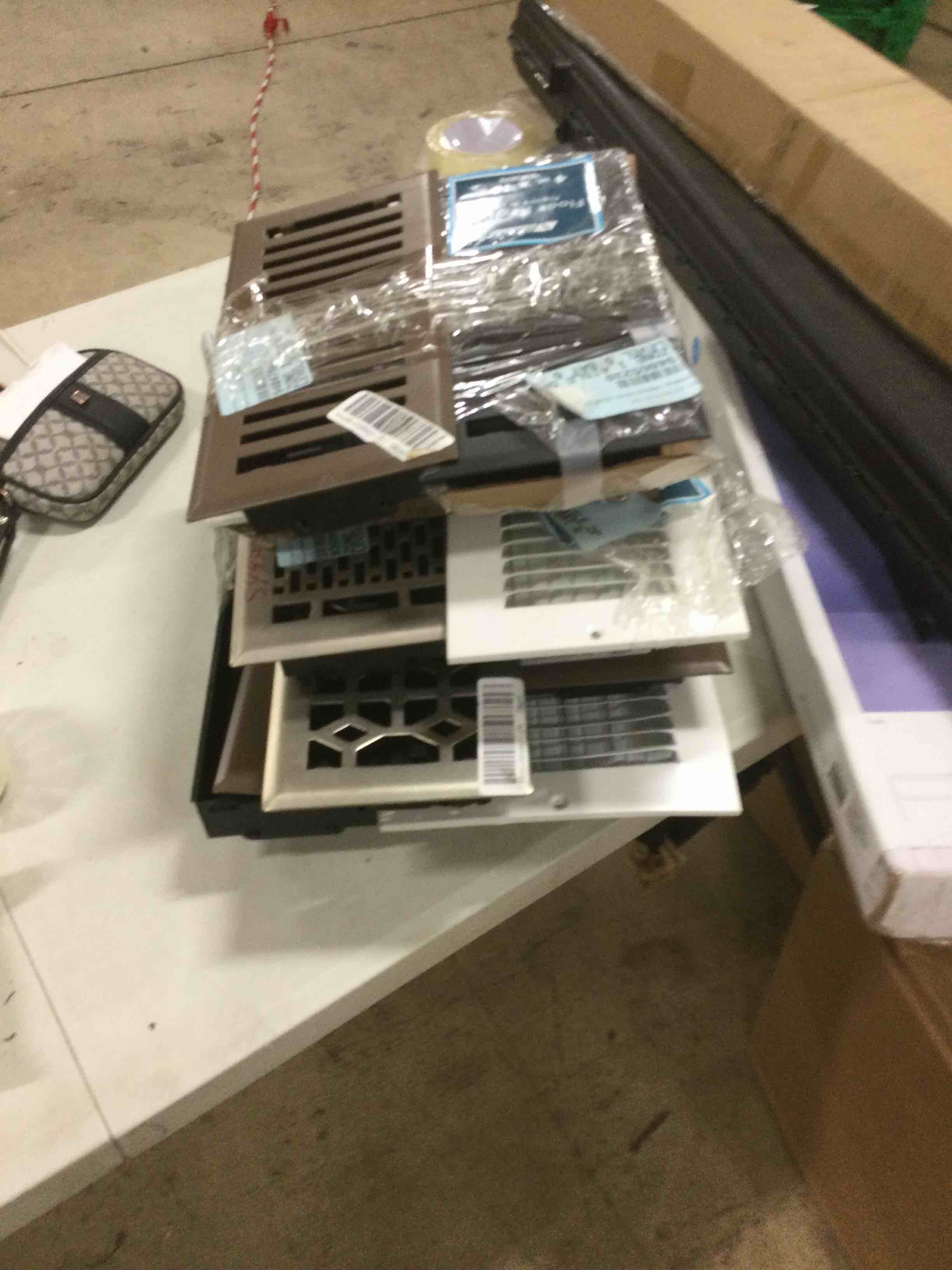 assorted heat registers *** See pictures for description **** one is bent as seen in pic open box for bent one ****