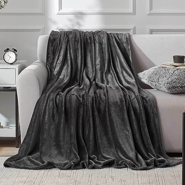 Cozy Lux Flannel Fleece Blanket 100% Microfiber 60”x80”