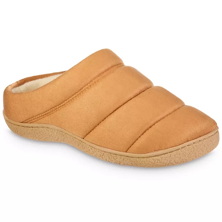 Isotoner Men's Memory Foam MicroTerry Lined Hoodback Eco Comfort Slippers, XLarge 